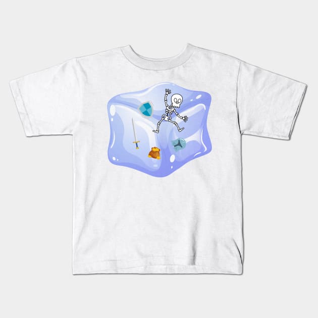 Gelatinous Cube - Blue Kids T-Shirt by NerdySparkleGoth